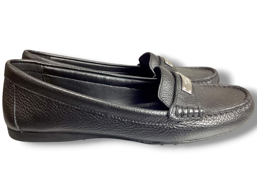 COACH Black Pebbled Leather Loafers women's size 8.5 preppy