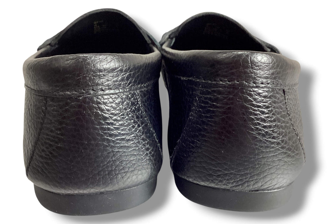 COACH Black Pebbled Leather Loafers women's size 8.5 preppy