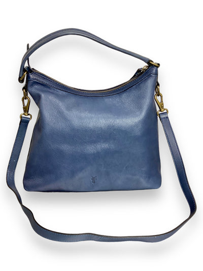 frye blue leather handbag